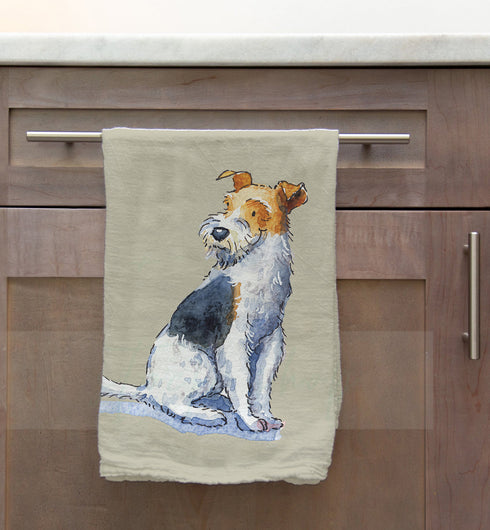 Fox Terrier Tea Towel